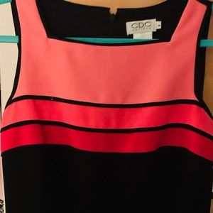 NWT CDC Black and Shades of Red size Petite 8 dress